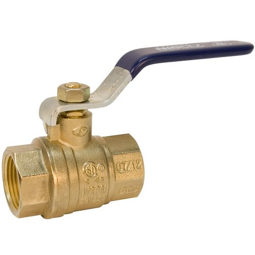 "Nibco" TFP600A34 NIBCO T-FP-600A BRS Brass Ball Valve, Two-Piece, Lever Handle, 3/4" Female NPT Thread (FIPT)