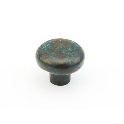 SCHAUB 773-VI and Company 773 Bronze Mountain 1-5/8 Inch Diameter Mushroom Cabinet Knob, Verde Imperial.