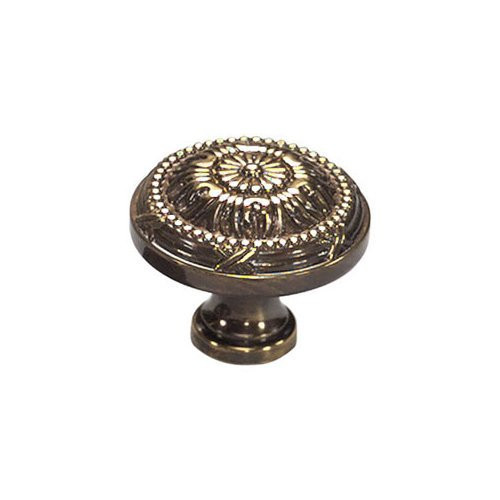 SCHAUB 751-ALP and Company 751 Versailles Design Mushroom Cabinet Knob With 1-1/4" Diame, Antique Light Polished.