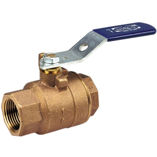 "Nibco" T58570114 NIBCO T-585-70 Cast Bronze Ball Valve, Two-Piece, Lever Handle, 1-1/4" Female NPT Thread (FIPT)