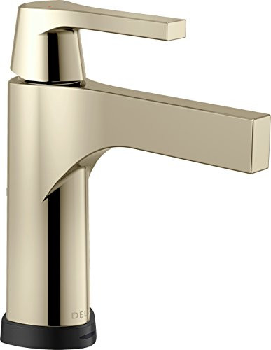 Delta 574T-PN-DST Faucet Zura Single Handle Centerset Bathroom Faucet with Touch2O.xt Technology, Polished Nickel