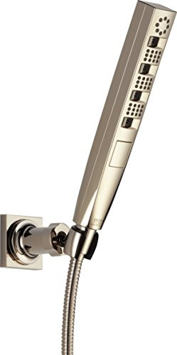 Delta 55140-PN Universal Showering Components H2Okinetic 5-Setting Wall Mount Hand Shower 149037