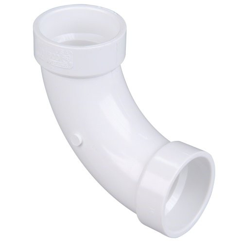 "Nibco" 4807LT4 NIBCO 4807-LT Series PVC DWV Pipe Fitting, 90 Degree Elbow, 4" Hub