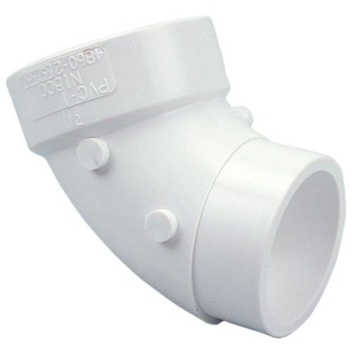 "Nibco" 48072112 NIBCO 4807-2 Series PVC DWV Pipe Fitting, 90 Degree Elbow, 1-1/2" Spigot x Hub