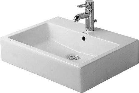 Duravit 452500000 Aufsatzwaschbecken Vero Breite 50cm 1 Hahnloch geschliffen weiï¿½ ,