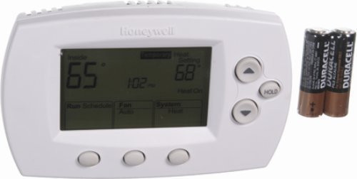 Honeywell 100795 FOCUSPRO 6000 5-1-1/5+2-DAY PROGRAMMABLE THERMOSTAT, 1 HEAT/1 COOL, LARGE