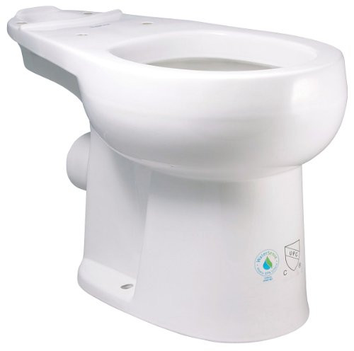 Liberty Pumps ASCENTII-RW - - Toilet Bowl, Floor with Back Outlet Mounting Style, Round, 1.28 Gallons per Flush