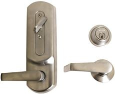 SCHLAGE® CS210 INTERCONNECTED LOCK WITH REVERSIBLE SATURN LEVER, SATIN CHROME Schlage CS210PD CKD SAT X PLY 12-339 10-121 626
