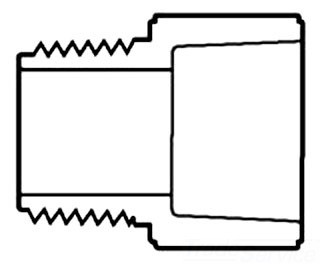 SPEARS 9335 - Pack Of 2 - Plastic Male Adapter Sch 80 Pvci, 2" - Pack Of 2 -.