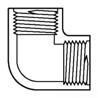 808-010 1in IPS 90-ELL PVC SCH-80 SPEARS MFG. CO. 9555