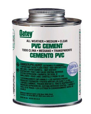 OATEY 451080  PVC All Weather Cement, Clear, 16-Ounce