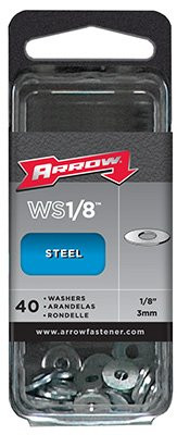 ARROW FASTENERS 160709 Arrow Fastener WS1-8 .12 in. Washers44; Steel44; Pack of 40