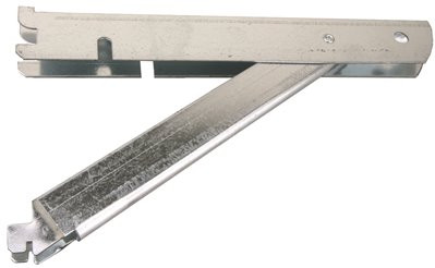 JOHN STERLING 2492075 FAST MOUNT® DOUBLE SHELF BRACKET, GALVANIZED STEEL, WITH SUPPORT, 10 IN.