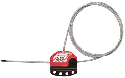 MASTERLOCK 804491 MASTERLOCK Adjustable Cable Lockout, 6' Length, 5/32" Diameter