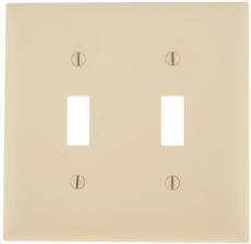 PASS & SEYMOUR 611346  Wall Plate 2-Gang Ivory