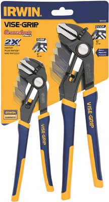 Vise Grip 286411 IRWIN Tools VISE-GRIP GrooveLock Pliers, Straight Jaw, 8- and 10-inch ()