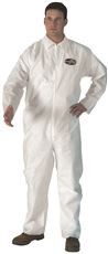 Kimberly Clark KCC49004 Professional* X-Large White KleenGuard* A20 MICROFORCE Disposable Coveralls With Front Zipper Closure