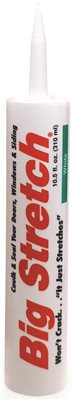 SASHCO 1028277  Big Stretch High-Performance Caulk, 10.5oz Cartridge, White