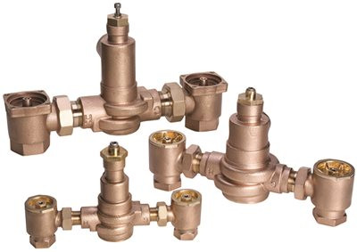 POWERS 2470357 PROCESS CONTROLS Thermostatic Mixing Valve, 1-1/4" x 1-1/2", Rough Bronze