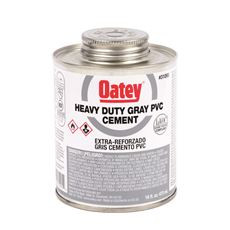 OATEY 3561838  PVC Pipe Cement, Heavy-Bodied, Gray, 16-oz. - Quantity 24