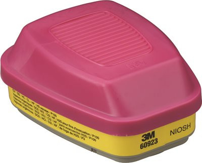 3M 295837  - Respirator Cartridge/P100 Filter for Organic Vapors/Particulates, 2/Pack