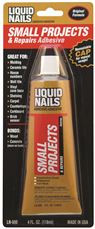 LIQUID NAILS, SMALL PROJECTS AND REPAIRS ADHESIVE, 4 OZ. TUBE LIQUID NAILS 441137