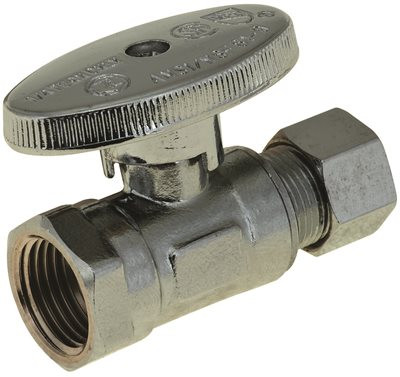 T&S Brass 134252 STRAIGHT STOP 3/8" FIP X 3/8" OD COMPRESSION, LEAD FREE