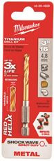 MILWAUKEE SHOCKWAVE 3/16 IN. TITANIUM DRILL BIT MILWAUKEE ELECTRIC TOOL 48-89-4609