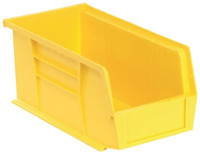 QUANTUM STORAGE SYSTEMS 159532 Quantum Storage Bin 10-7/8 " L, I.D.:10-1/4 " Lx4-3/8 " Wx4-3/4 " H Yellow Carded