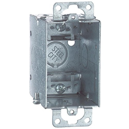 THOMAS & BETTS 621533 Steel City Switch Box, Gangable, Old Work, Welded Construction, 1 Gang, 3-Inch Length by 2-Inch Width by 2-1/2-Inch Depth, Galvanized