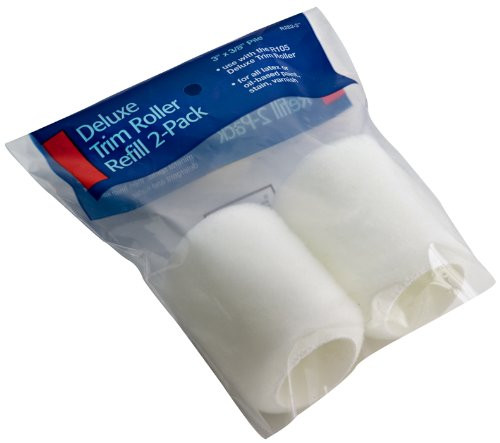 Wooster Brush Company 3562776 Wooster Brush Deluxe Trim Roller, 2-Pack Refill, 3/8-Inch Nap, 3-Inch