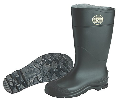 Honeywell 2477014 Servus Comfort Technology 16" PVC Steel Toe Men's Work Boots, Black - Steel Toe (18821)