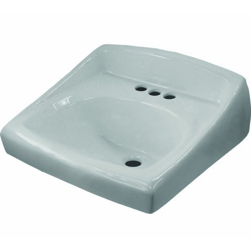 Sloan S3873003 Valve SS-3003 Wall Hung Vitreous China Lavatory Sink with Backsplash, White