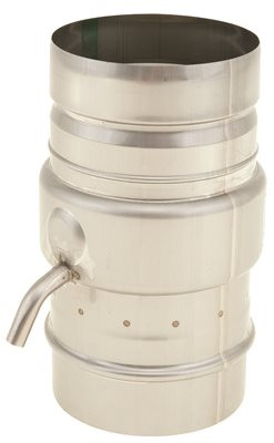NORITZ 503463 TANKLESS WATER HEATER VENT DRAIN TEE, SINGLE WALL, 4 IN. DIAMETER, STAINLESS STEEL