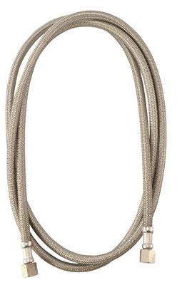 FLUIDMASTER 131104  Ice Maker Connector, Braided Stainless Steel - 1/4 Compression Thread x 1/4 Compression Thread, 6 Ft. (72-Inch) Length