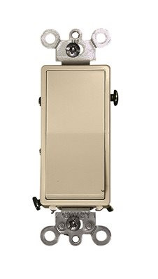 Leviton 606673  Rocker Switch Decora 4-Way 15 Amp 120/277 VAC Grounding Residential Grade Quickwire Push-In & Side Wired - White (Pkg of 25)