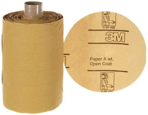 3M MMM1423 Stikit Gold Paper Disc Roll 216U, Paper, PSA Attachment, Aluminum Oxide, 5" Diameter, P220 Grit, Gold (Pack of 1)