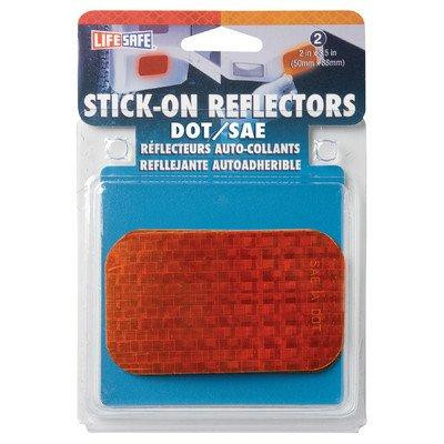 Incom MFG INCRE7070 Incom RE7070 DOT Amber 2" x 3.5" High Visibility Reflective Stick On Reflector (2 pack)