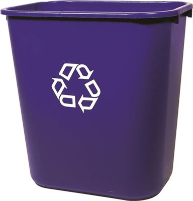 Rubbermaid 881105 ® COMMERCIAL DESK-SIDE RECYCLING CONTAINER, BLUE, 28-1/8 QUARTS