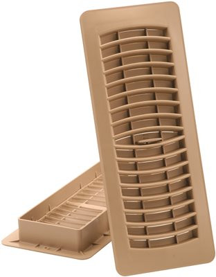 IMPERIAL MANUFACTURING 131903 IMPERIAL™ PLASTIC FLOOR / CEILING REGISTER, 4X10 IN., TAUPE, 9 REGISTERS PER CASE