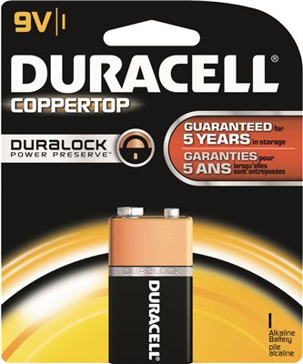 Duracell 681218  Non-rechargeable Battery, Alkaline, 9 V, 9V, Snap Contact (50 pieces)