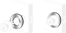 PRO-LOK 3565190 Adaptor Plate 3-1/2" (Chrome Finish)