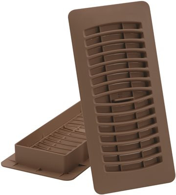 IMPERIAL MANUFACTURING 131901 IMPERIAL™ PLASTIC FLOOR / CEILING REGISTER, 4X10 IN., BROWN, 9 REGISTERS PER CASE