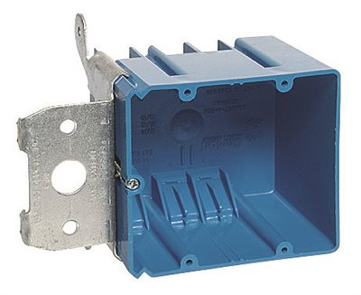 Carlon 669009  Outlet Box, 2 Gang, New Work, 5-5/8-Inch Width by 3-Inch Depth by 3-5/8-Inch Height, Blue