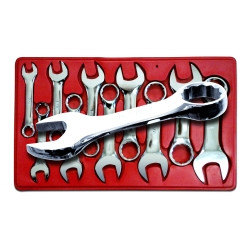 V-8 Tools V8T710 V8 Tools (V8 710) 10 Piece Stubby Combination Wrench Set 7/16 in. to 1 in.