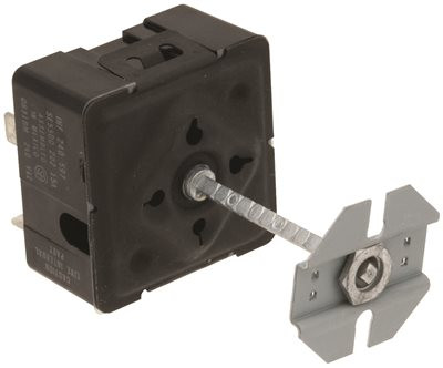 ROBERTSHAW 654207 ® UNI-KIT® UNIVERSAL ELECTRIC RANGE INFINITE SWITCH, NON PUSH TO TURN, ADJUSTABLE SHAFT.