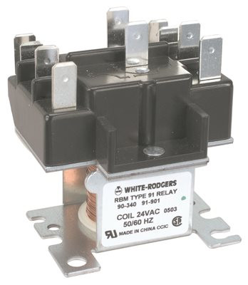 WHITE-RODGERS 661383 White-Rodgers, , Fan Relay, 2 pole, DPDT, 120v