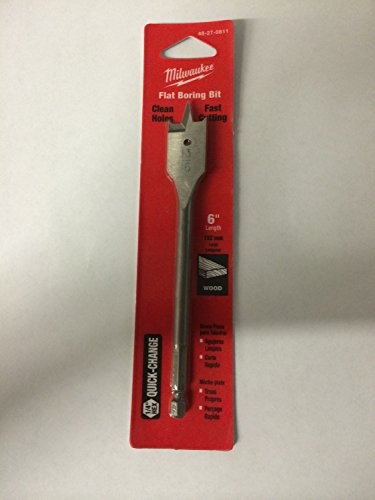 MILWAUKEE 288429 ELECTRIC TOOL  Stubby Flat Boring Bit, 13/16" x 6"