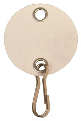 HPC U004591 HEAVY-DUTY FIBER TAGS WITH KEYCLIP 1-3/4" DIAMETER