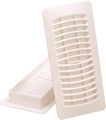 IMPERIAL MANUFACTURING 131900 IMPERIAL™ PLASTIC FLOOR / CEILING REGISTER, 4X10 IN., WHITE, 9 REGISTERS PER CASE